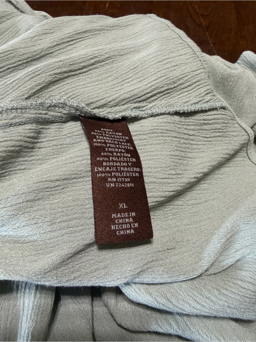 Knox Rose Embroidered Sage Green Scoop Neck Tank - Picture 4 of 6